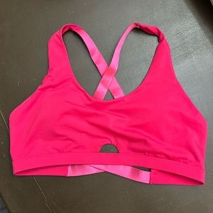 Fabletics sport bra dark pink